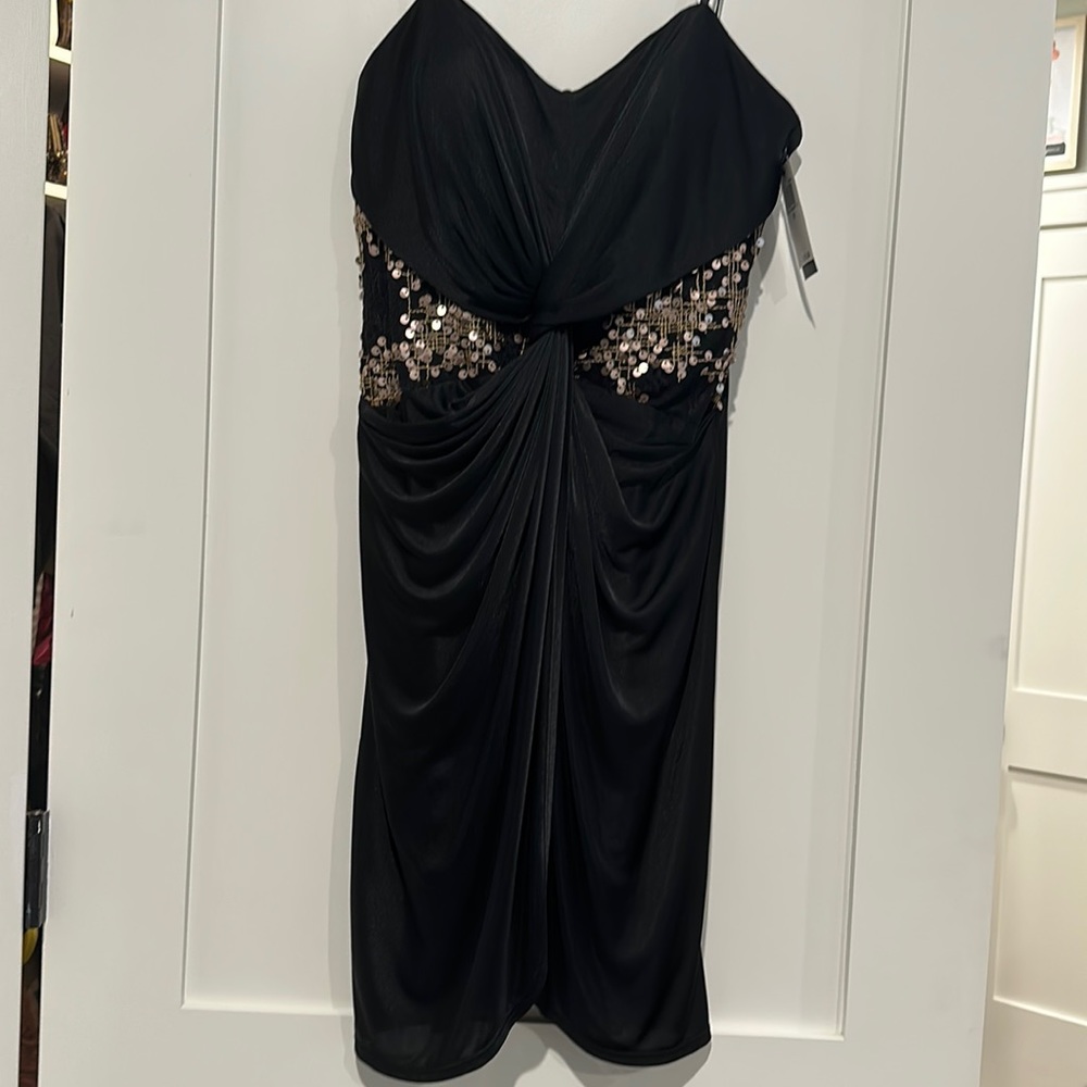 New Kurt Thomas black strapless dress size 10